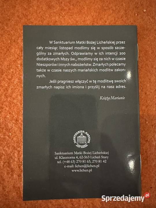 Książeczka modlitwy zmarłych Zabrze