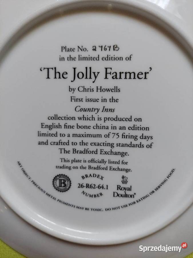 Kolekcjonerski talerz Royal Doulton konie z Chełm