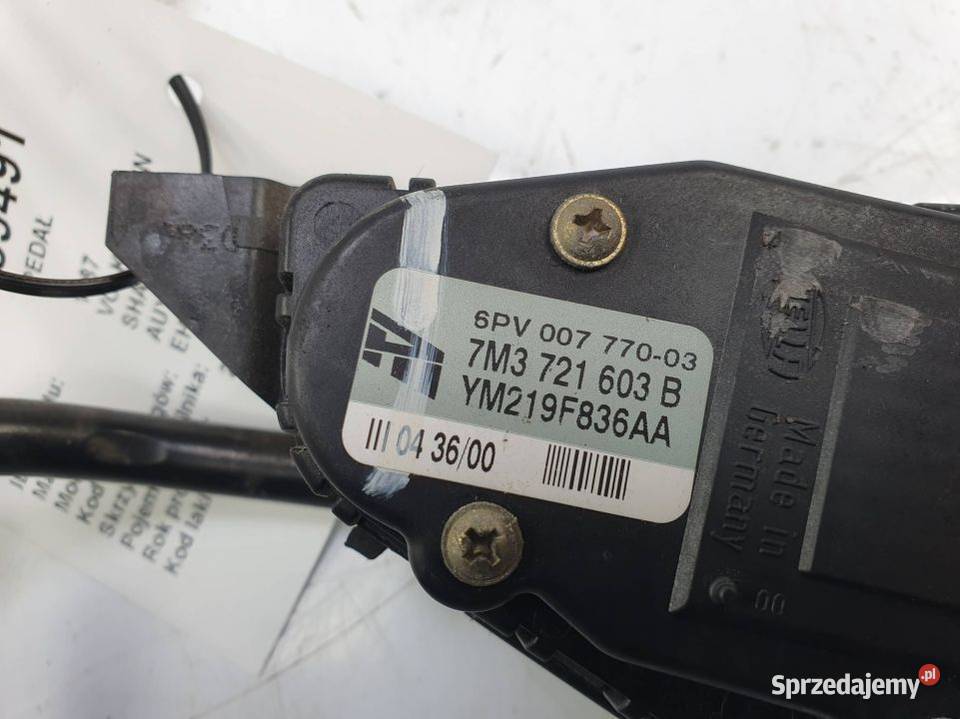 PEDAŁ VOLKSWAGEN SHARAN 7M3721603B Pozostałe Części samochodowe Lipno