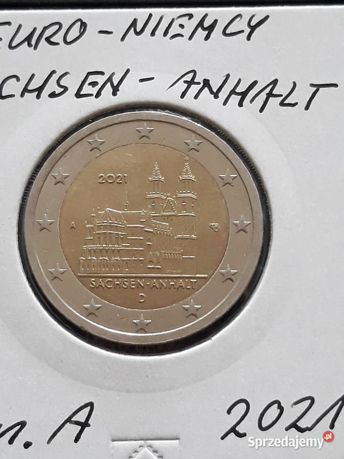 2 Euro Niemcy SachsenAnhalt men A2021 r Konin
