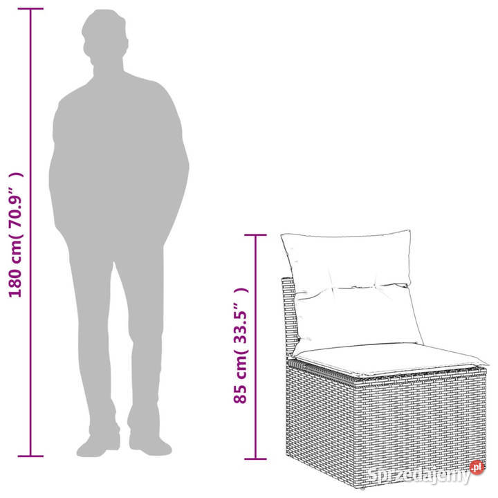 3częściowa sofa do ogrodu z poduszkami szara mazowieckie Warszawa sprzedam