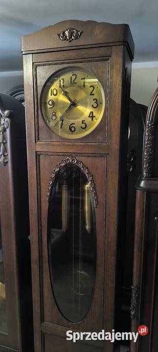 Lenzkirch 1895 r zegar stojący piękny gabinetowy Kwaczała