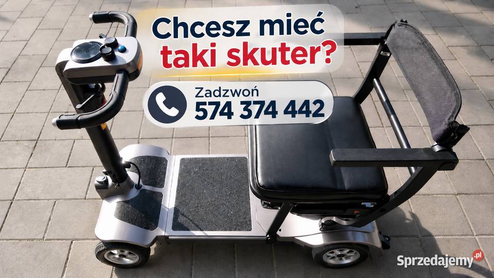Skuter seniorów lekki składany nowoczesny