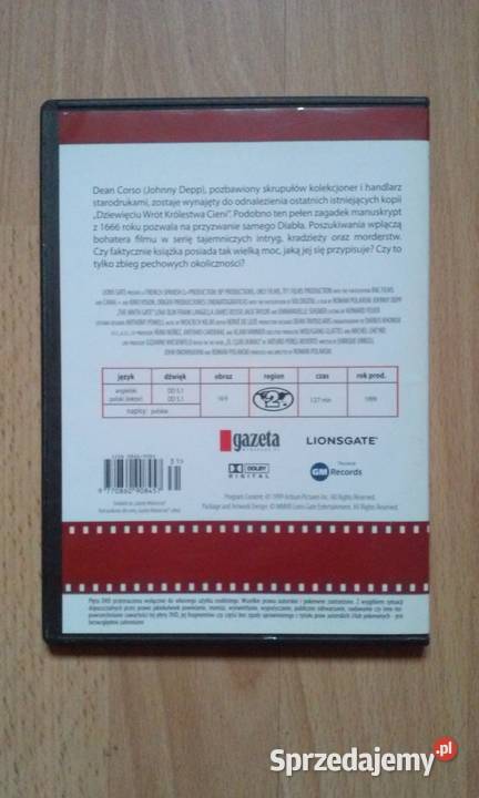 Dziewiąte wrota DVD Szczecin sprzedam