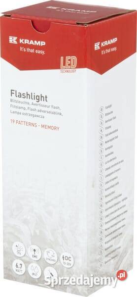 Lampa ostrzegawcza bursztynowa 4 LED LA20074