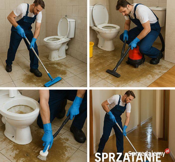 Usługi sprzątania mieszkania piwnicy zalaniu Wrocław
