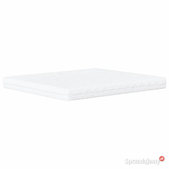 Łóżko z materacem czarnobiałe sztuczna skóra 218cm Łóżka