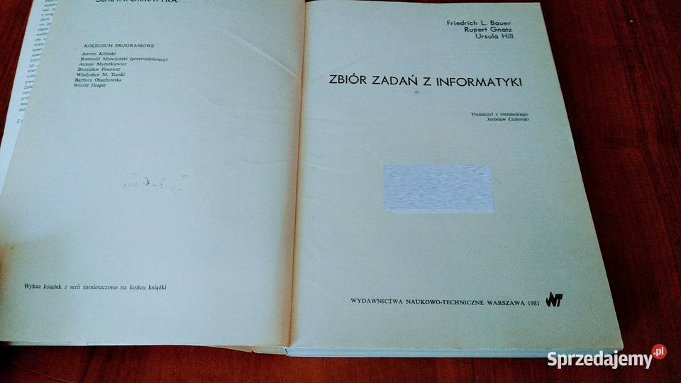 Zbiór zadań z informatyki Friedrich L Bauer pomorskie Gdańsk