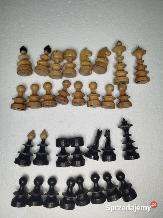 Pionki drewniane szachy Zgierz