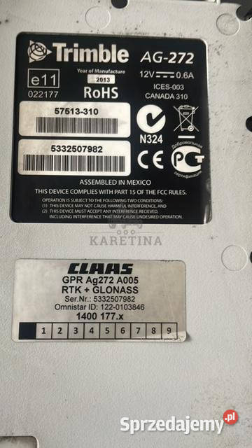 Claas GPS Pilot AG 272 Trimble AG 272 RTK sprzedam
