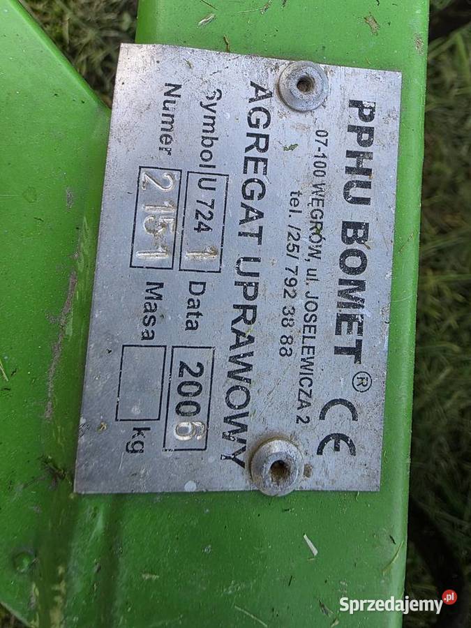 Agregat uprawowy BOMET 18m Pozostałe Części i osprzęt rolniczy Jarocin