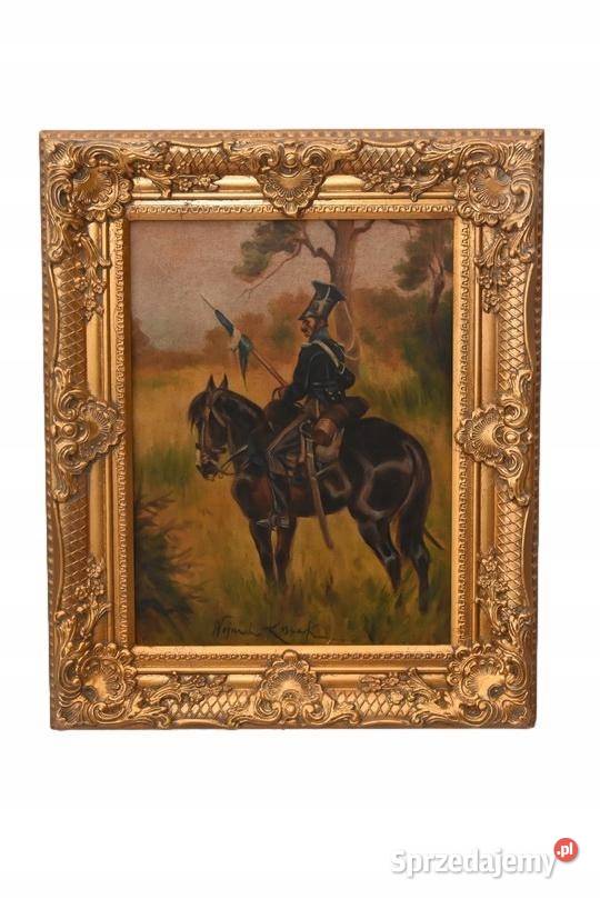 Wojciech Kossak Ułan Żołnierz Na Koniu Stary Kraków