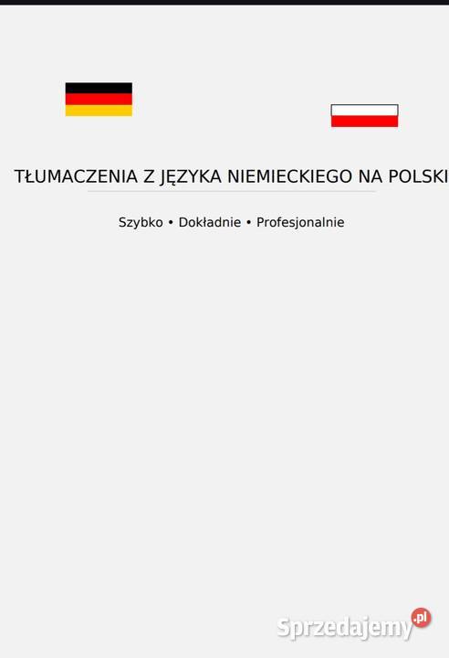 Tłumaczenie z języka Niemickiego na język Polski Ruda Śląska