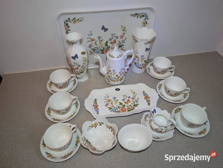 ZESTAW KAWAHERBATA Porcelana Aynsley Garden 21 Piła sprzedam