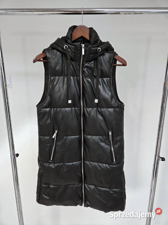 Czarny pikowany bezrękawnik długi kamizelka Zimowa  Liszki sprzedam