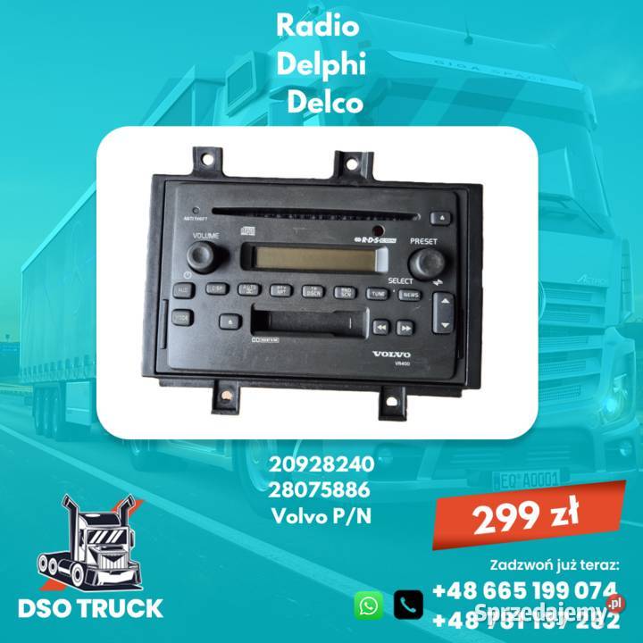 Radio Delphi Delco 20928240 28075886 Volvo PN Zawichost sprzedam