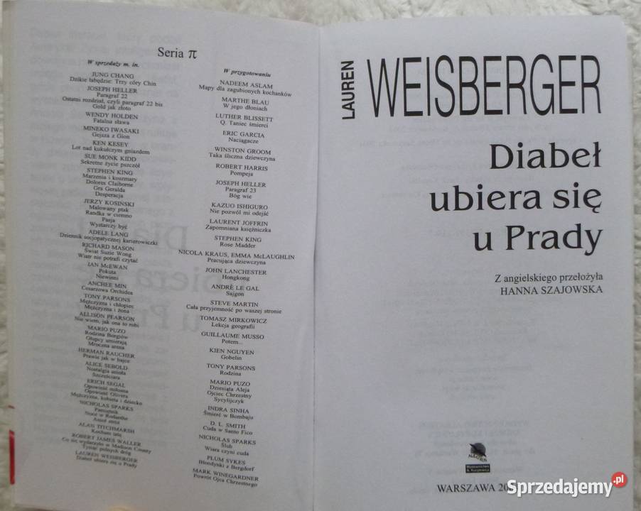 Diabeł ubiera się u Prady Lauren Weisberger Książki i Podręczniki Warszawa