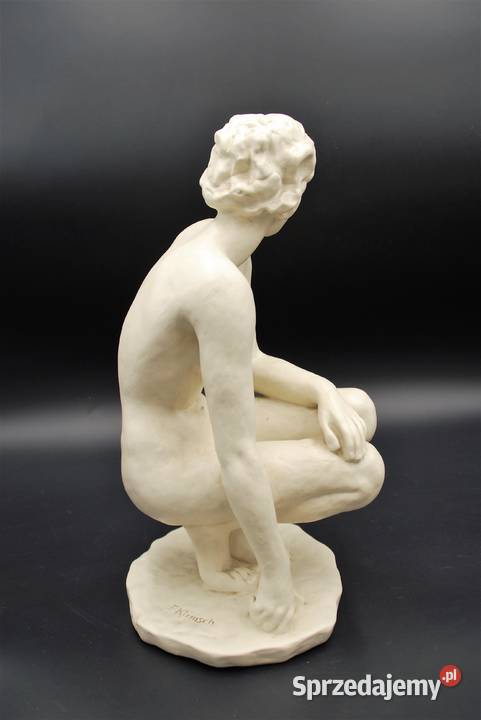 Rosenthal figura Kucająca proj Fritz Klimsch Porcelana i szkło