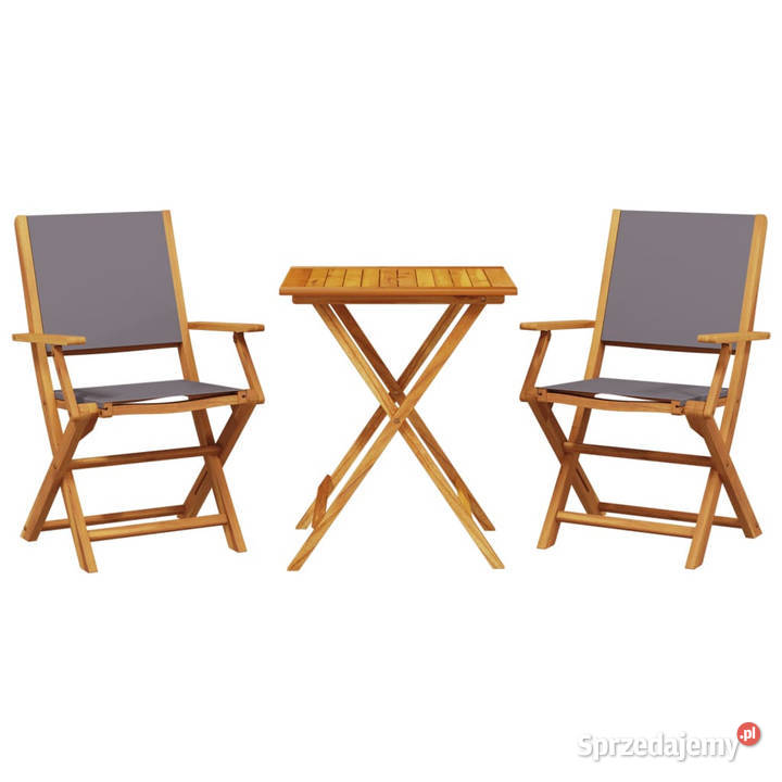 3cz zestaw mebli bistro antracytowa tkanina i