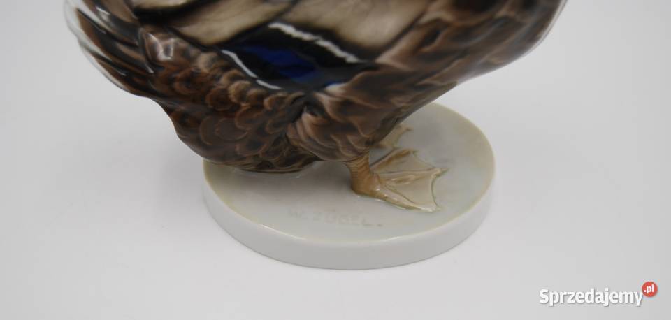 Porcelanowa figura Rosenthal Kaczka projekt Poznań