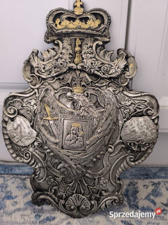Piękny Ryngraf z orłem polskim i matką boską Łódź sprzedam
