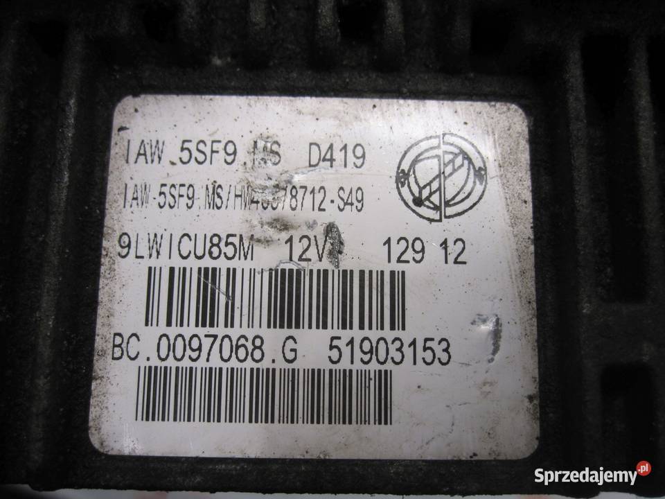 FIAT 500 12 12r sterownik silnika 51903153 D419 sprzedam