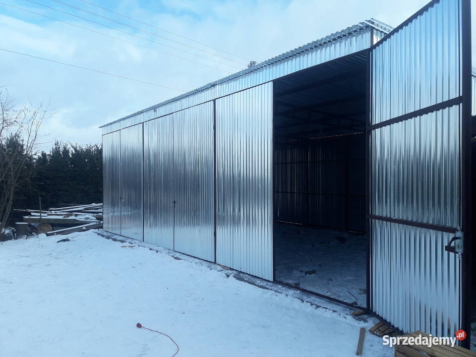 C5 Garaż Blaszany 12x6 Garaże Blaszane Wiata Sprzedaż Brzeg