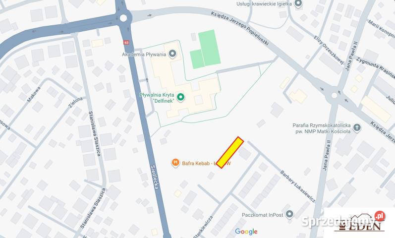 Ogłoszenie działka Łuków 819 metrów