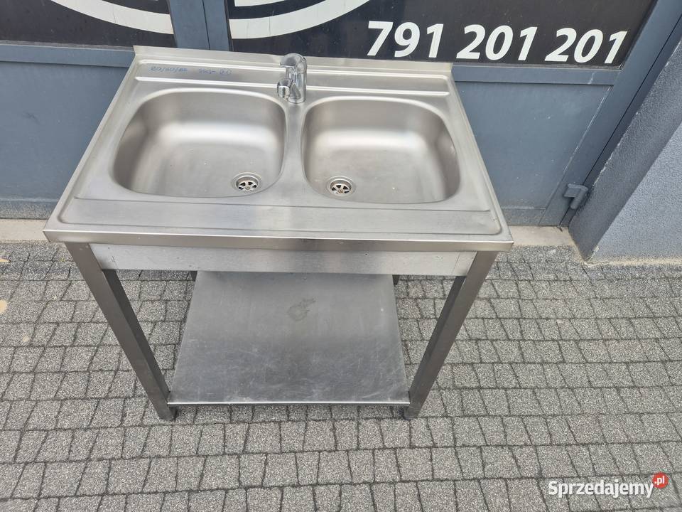 Zlew Gastronomiczny 2 Komorowy Z Półką 806085 M Ostrów Wielkopolski