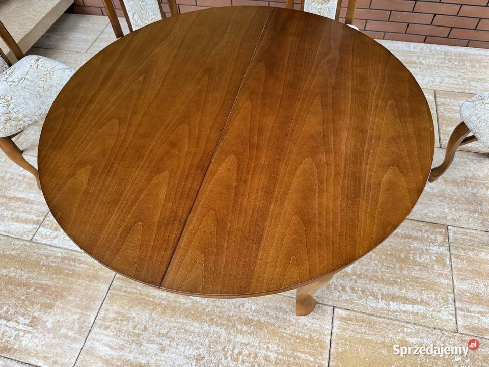 Stół okrągły rozkładany stylowy Ludwikowski
