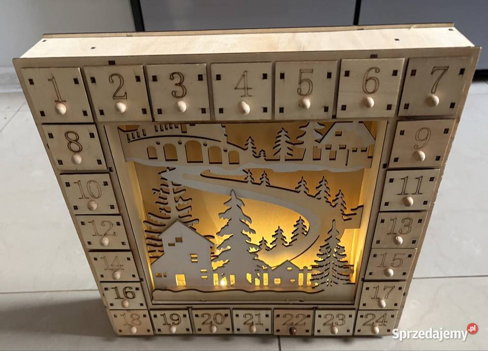Kalendarz adwentowy ze sklejki Pozostałe