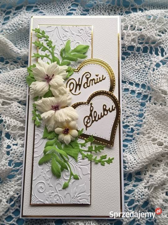Pamiątka ślubu kartka w pudełku Toruń