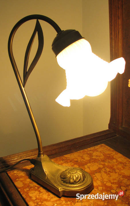 Stylowa mosiężna lampka na biurko Oświetlenie Cielądz