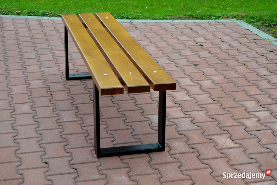 Ławka miejska parkowa ogrodowa bez oparcia 180 Kraków
