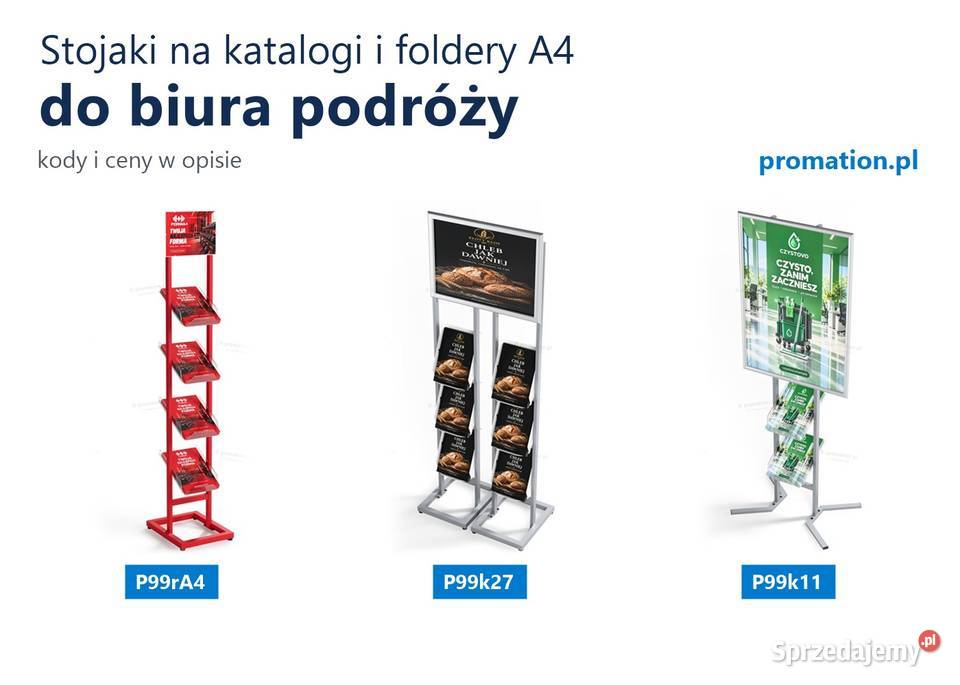 Stojaki na katalogi i foldery A4 do biura