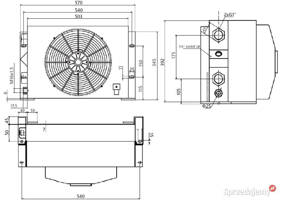 Chłodnica Oleju Hydraulicznego Z TERMOSTATEM 150 Solec Kujawski
