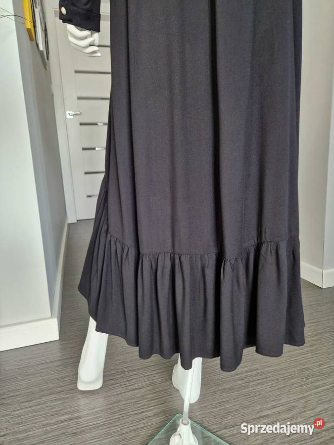 Czarna sukienka szmizjerka Nowogard