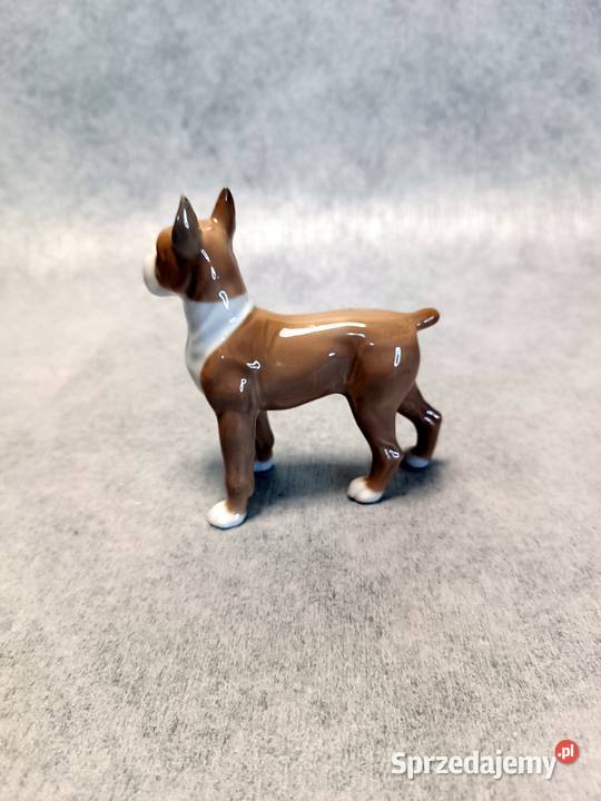 PORCELANOWA FIGURKA PSA Figurka Terrier Bokser Antyki, Sztuka, Kolekcje Jawor