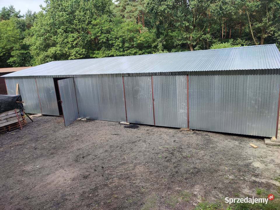 Praktyczny Garaż Blaszany 7x6 ORZECH Garaże blacha Dąbrowa Tarnowska