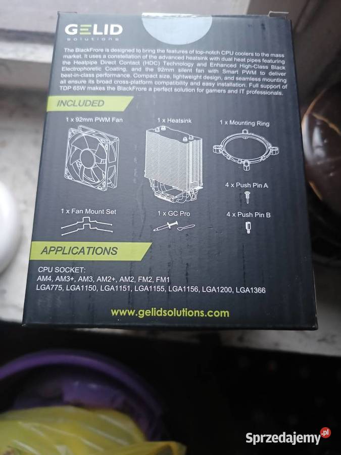 Gelid BlackFrore chłodzenie procesora chłodzenie Gliwice