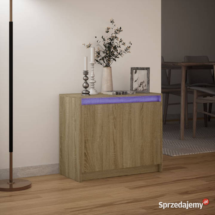 Szafka z LED dąb sonoma 72x34x61 materiał Warszawa