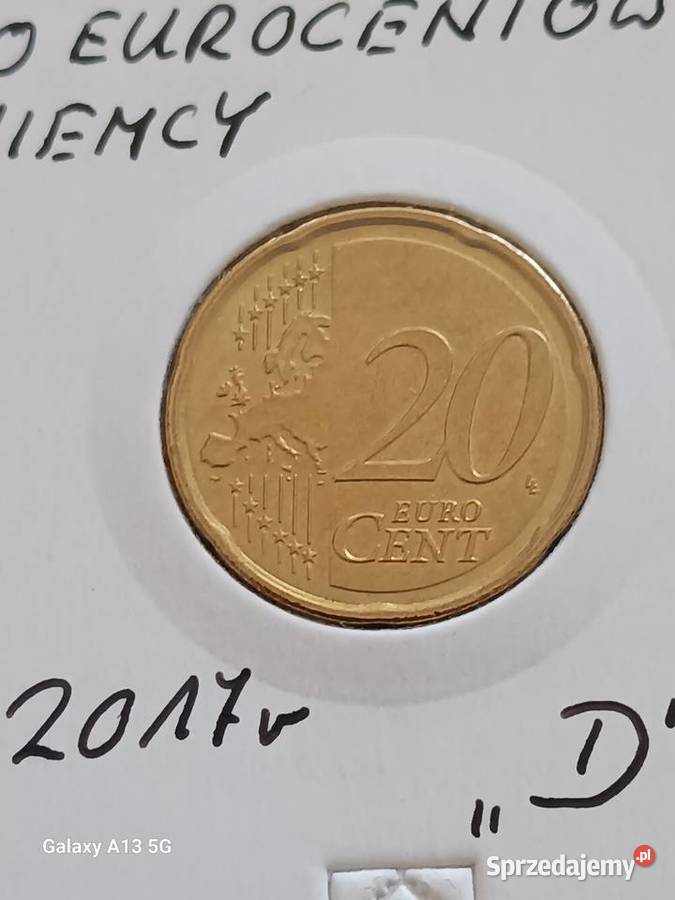 20 Eurocentów Niemcy 2017 r men D Konin