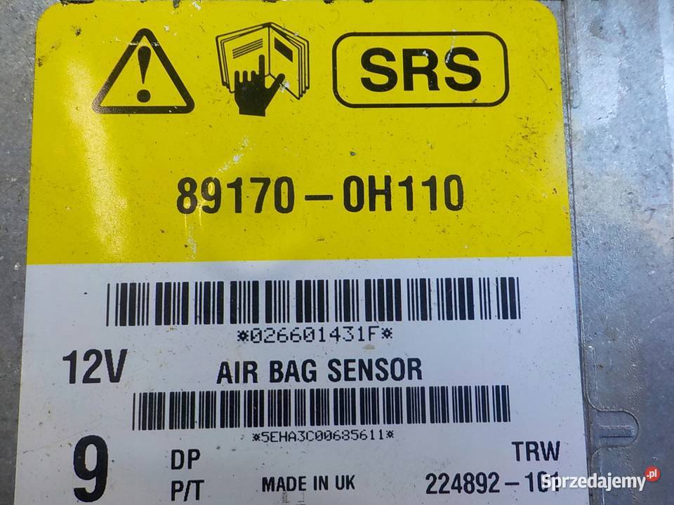 PEUGEOT 108 16r 1422 3D modul sensor AIRBAG osobowe Suków