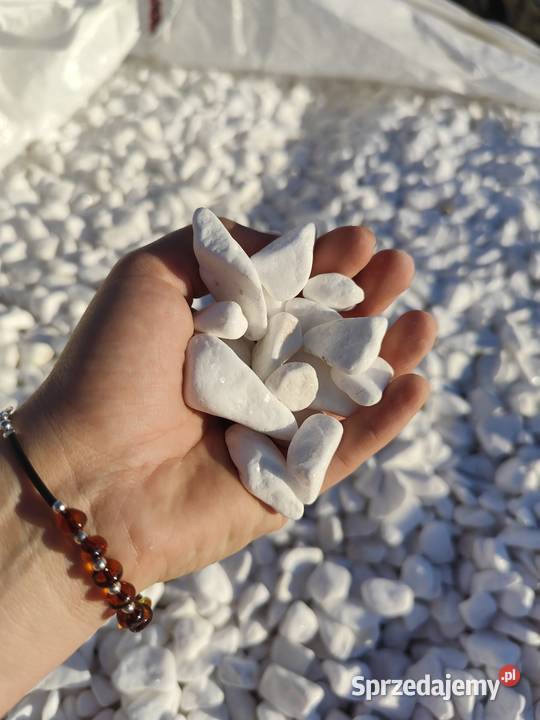 Otoczak śnieżnobiały Thasos 12 kamień ogrodowy Radzymin
