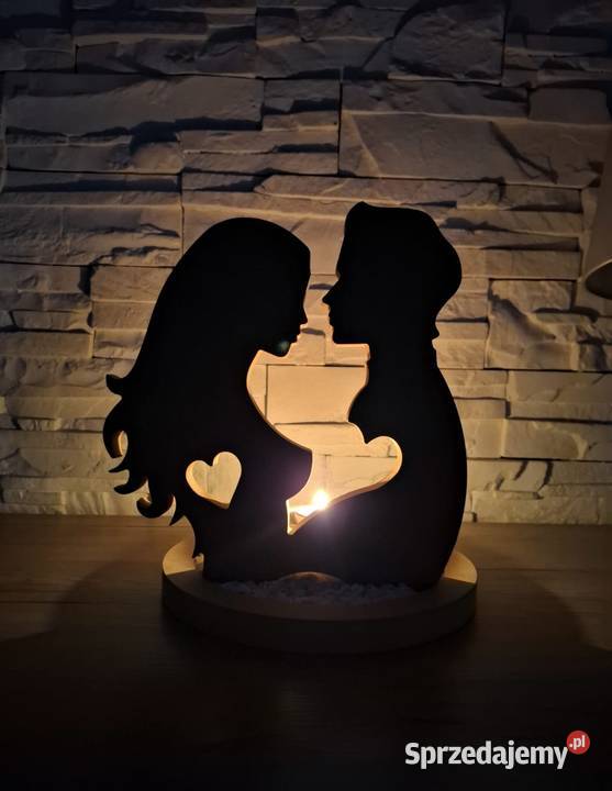 Świecznik dekoracja na walentynki sprzedam