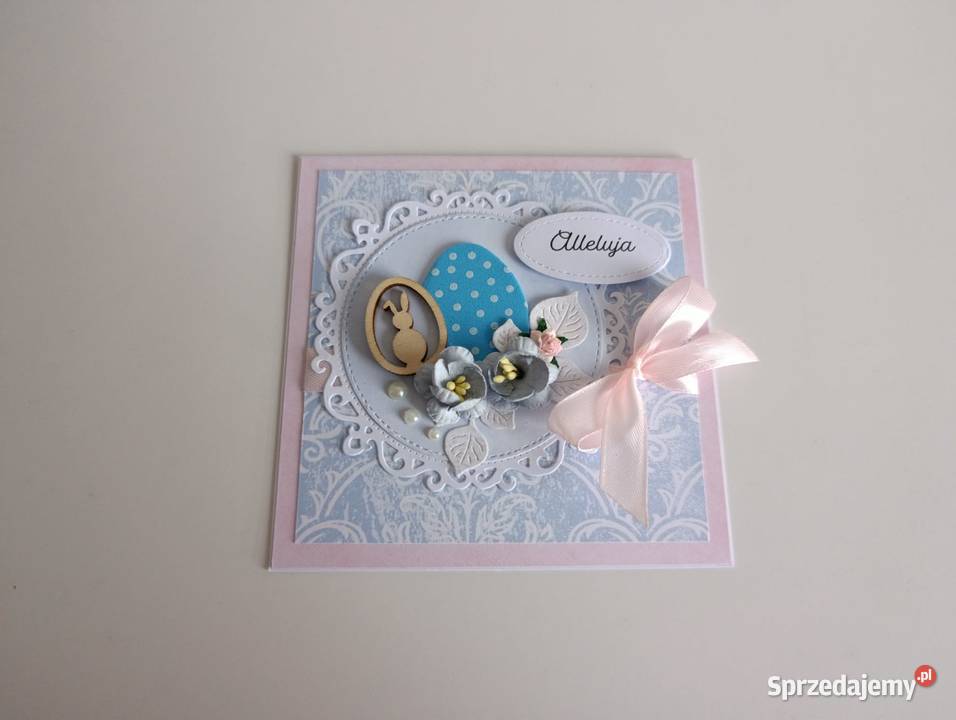 Kartka ręcznie robiona Świąteczna Wielkanoc 3