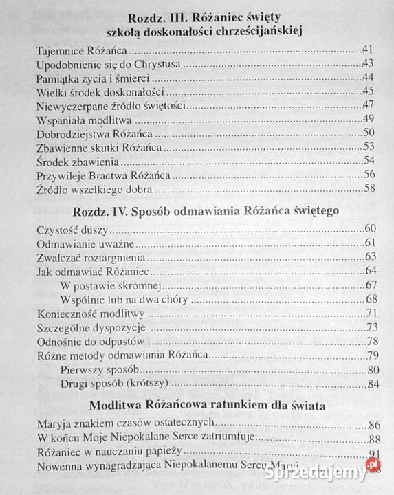 Przedziwny sekret Różańca Świętego Św Ludwik sprzedam