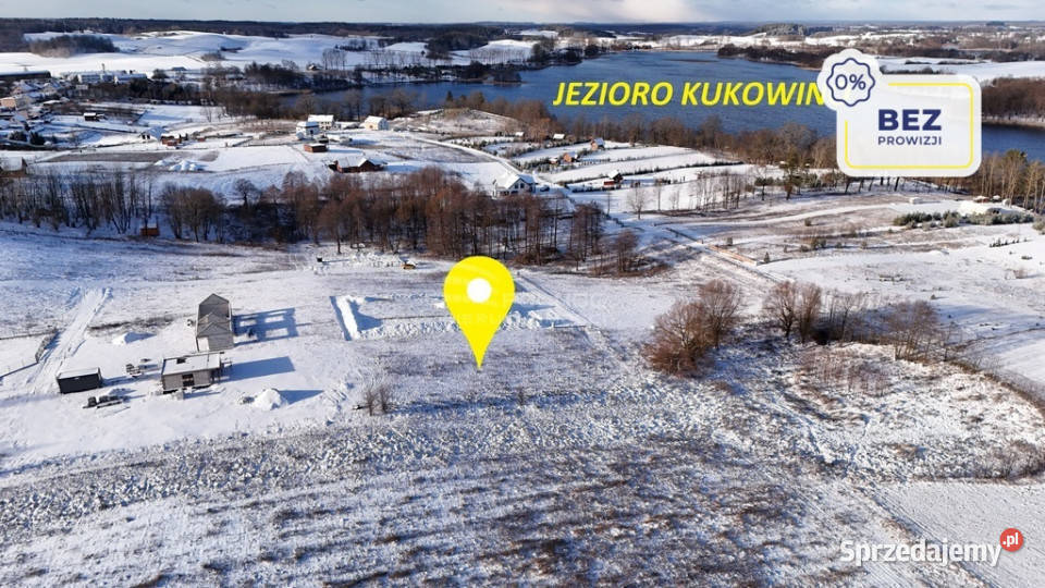 Działka budowlana z dostępem do jeziora plaża 32m Kukówko