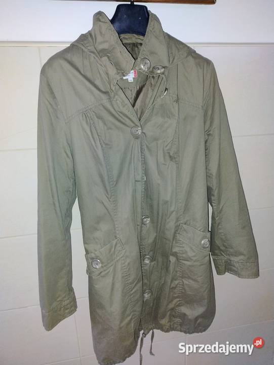 Outfit Fasion rozmiar 44 Oliwkowy płaszcz z Nowy Sącz