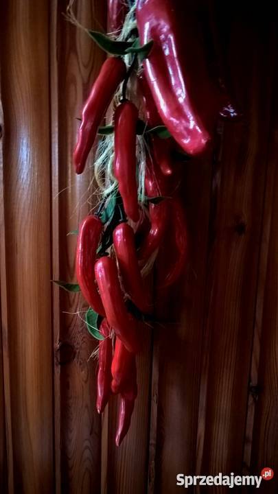 Sztuczna papryka zwykła i chili warkocz inny kolor Wyposażenie wnętrz Kluczbork sprzedam